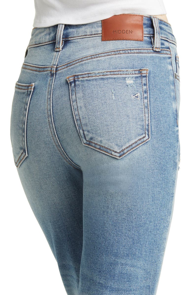 HIDDEN JEANS Distressed Straight Leg Jeans, Alternate, color, 