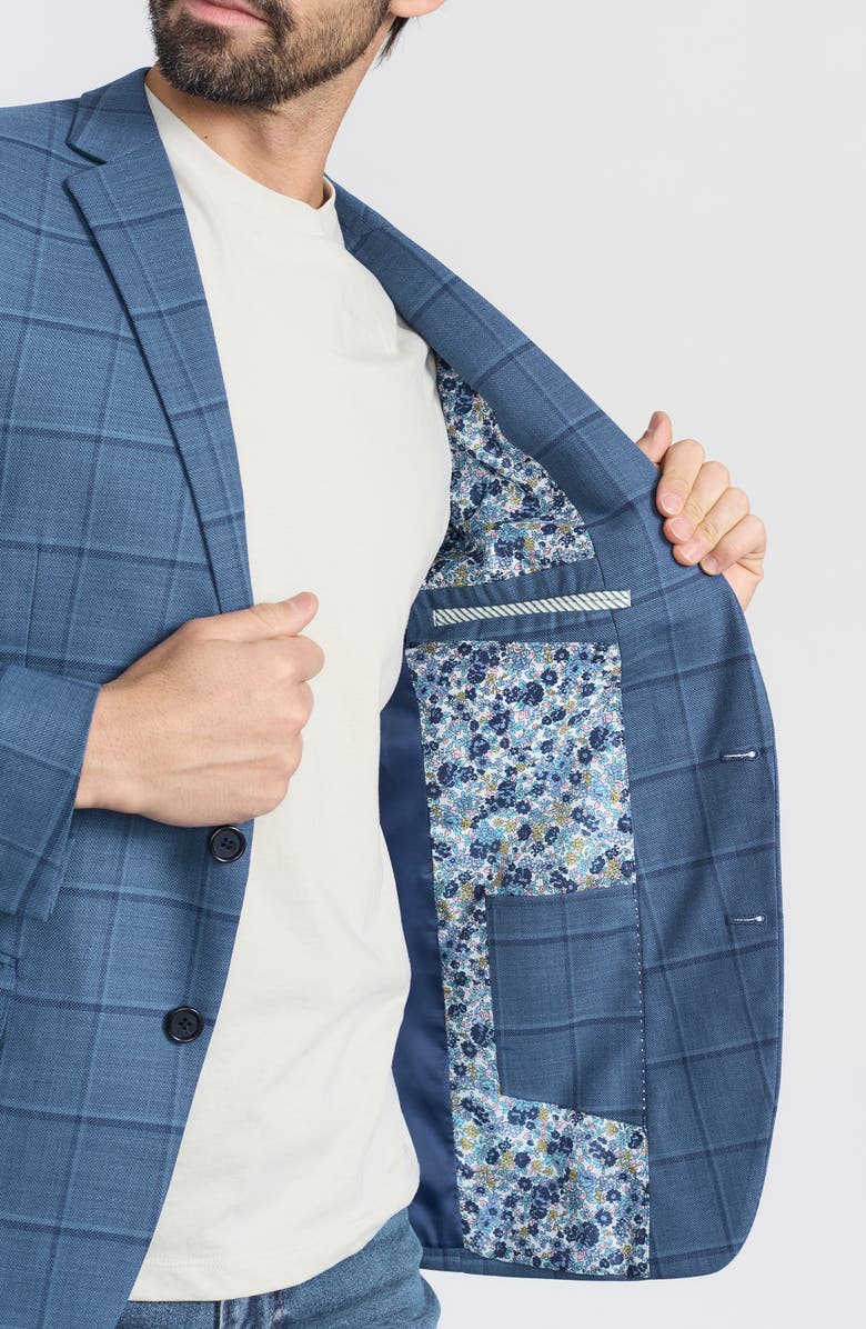 CRICKETEER Windowpane Wool Blend Sport Coat, Alternate, color, Blue