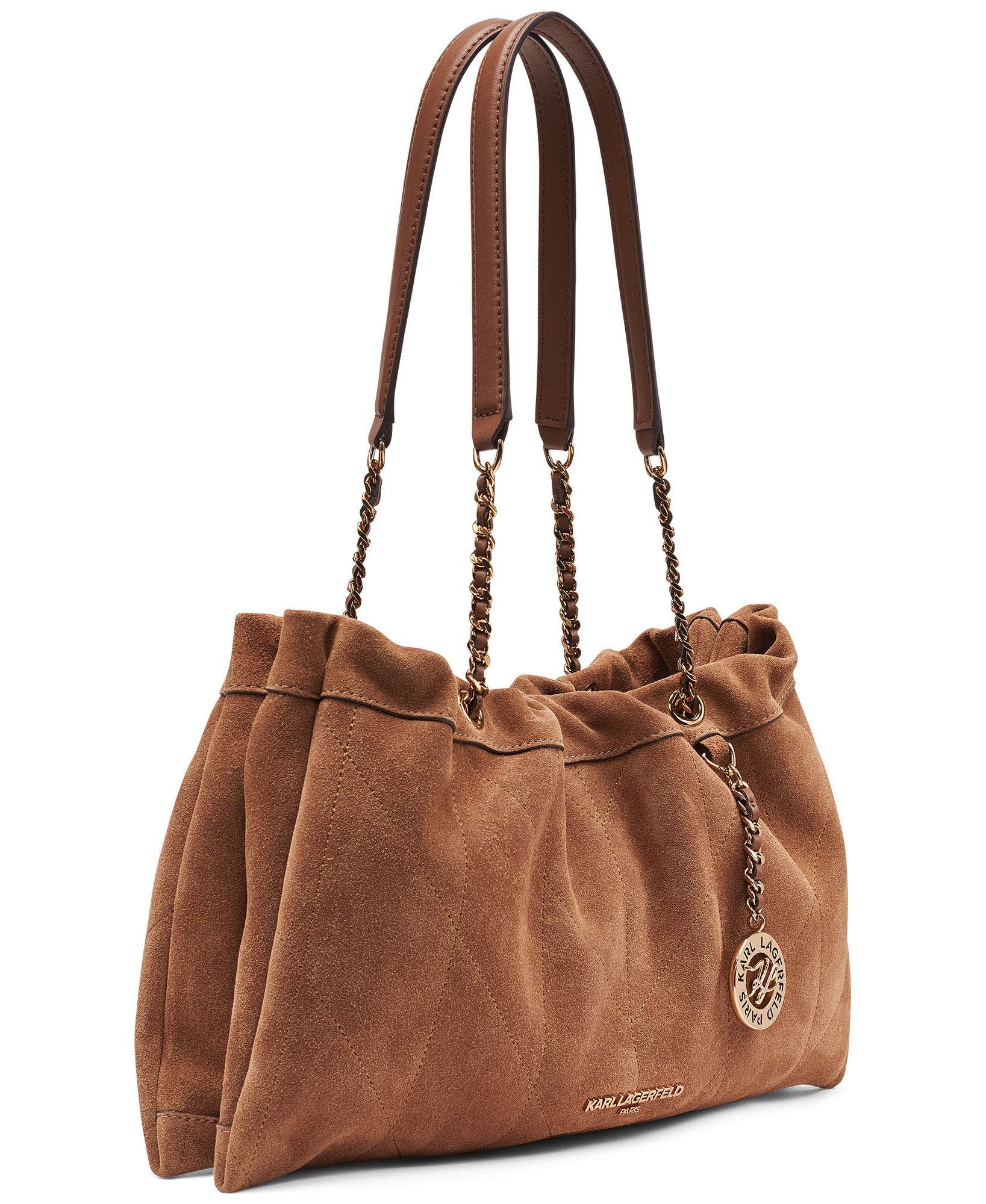 Amandine Suede Shoulder Bag, Alternate, color, Cognac