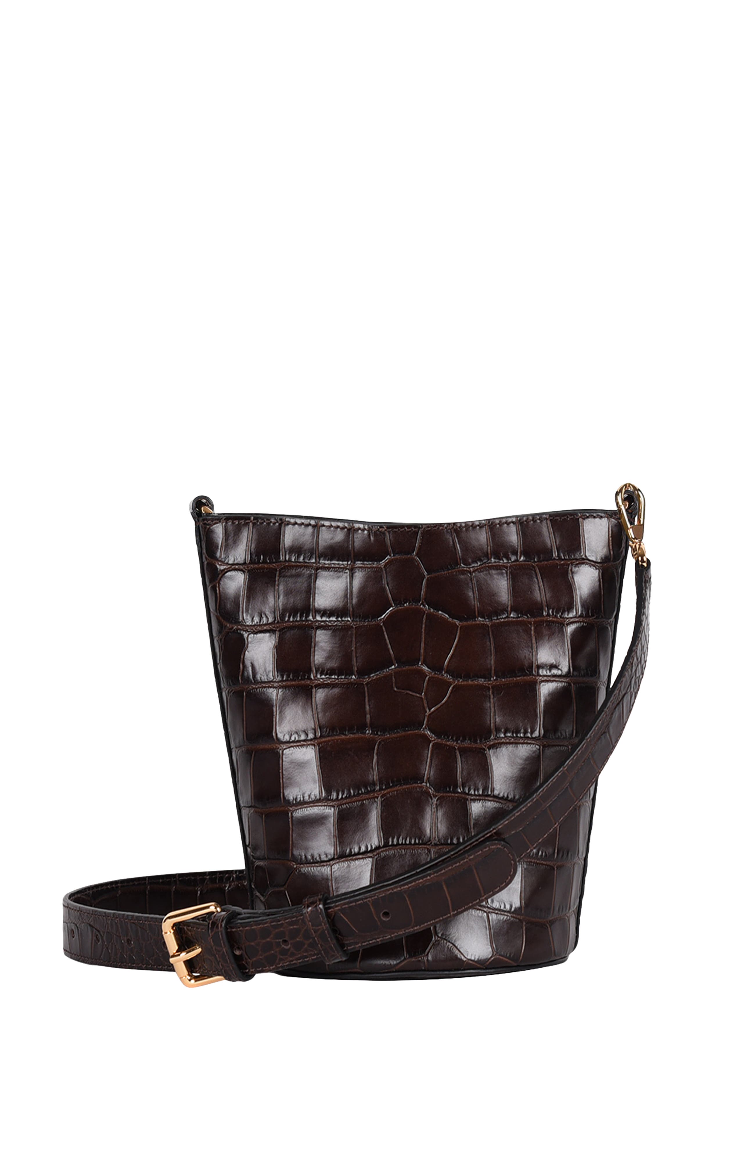 HYER GOODS Upcycled Leather Convertible Bucket Bag, Alternate, color, 