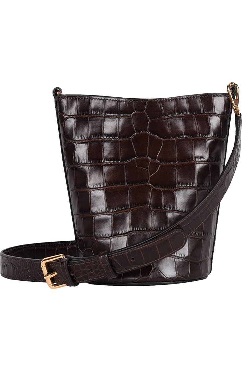 HYER GOODS Upcycled Leather Convertible Bucket Bag, Alternate, color,