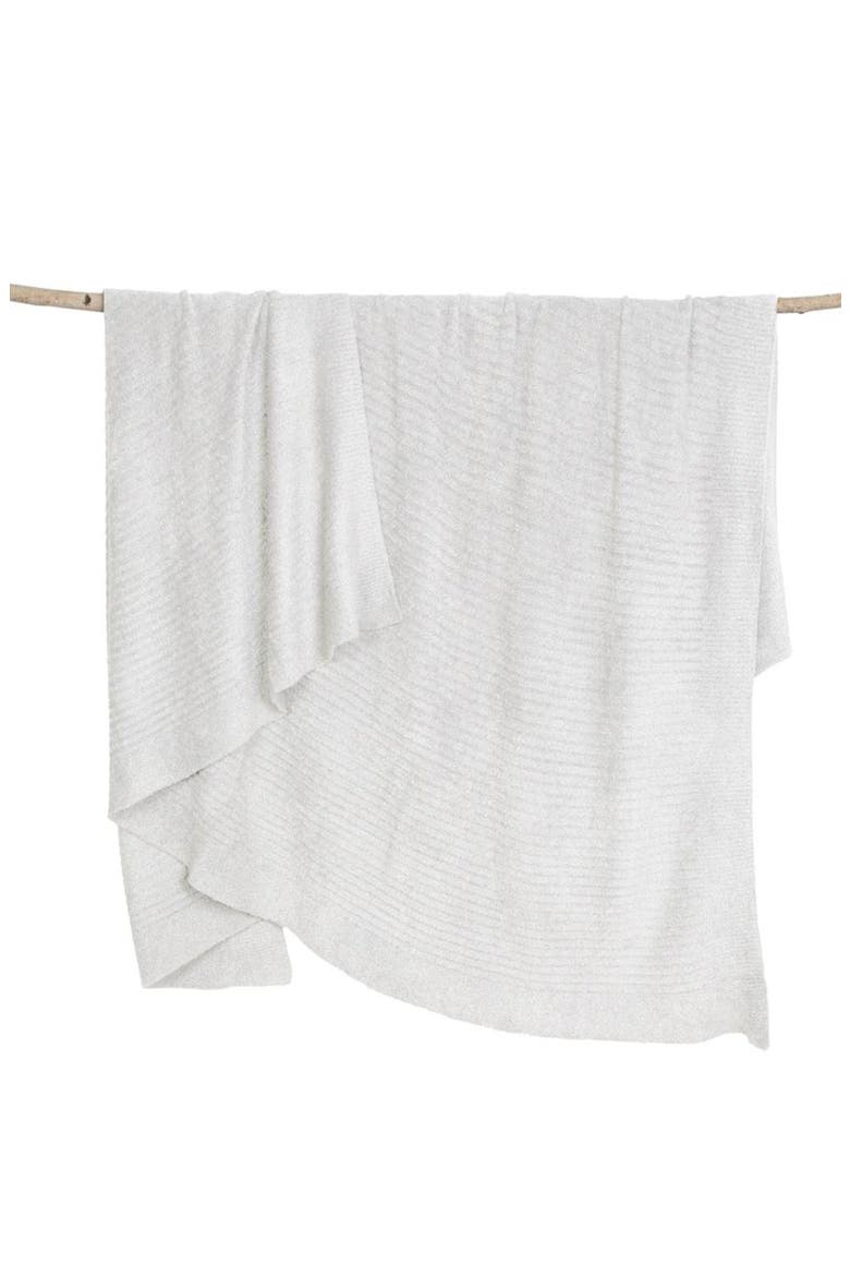CozyChic Light Ribbed Throw, Main, color, PEARL