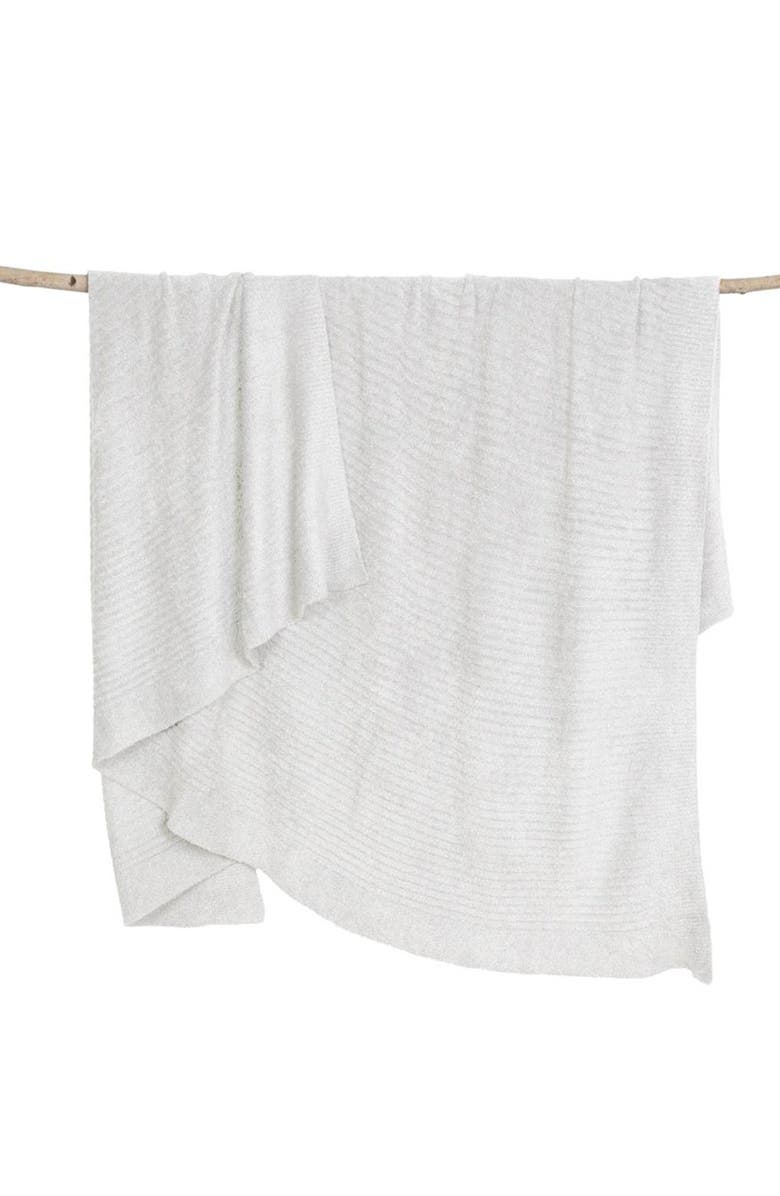 Barefoot Dreams<sup>®</sup> CozyChic Light Ribbed Throw, Main, color, Pearl