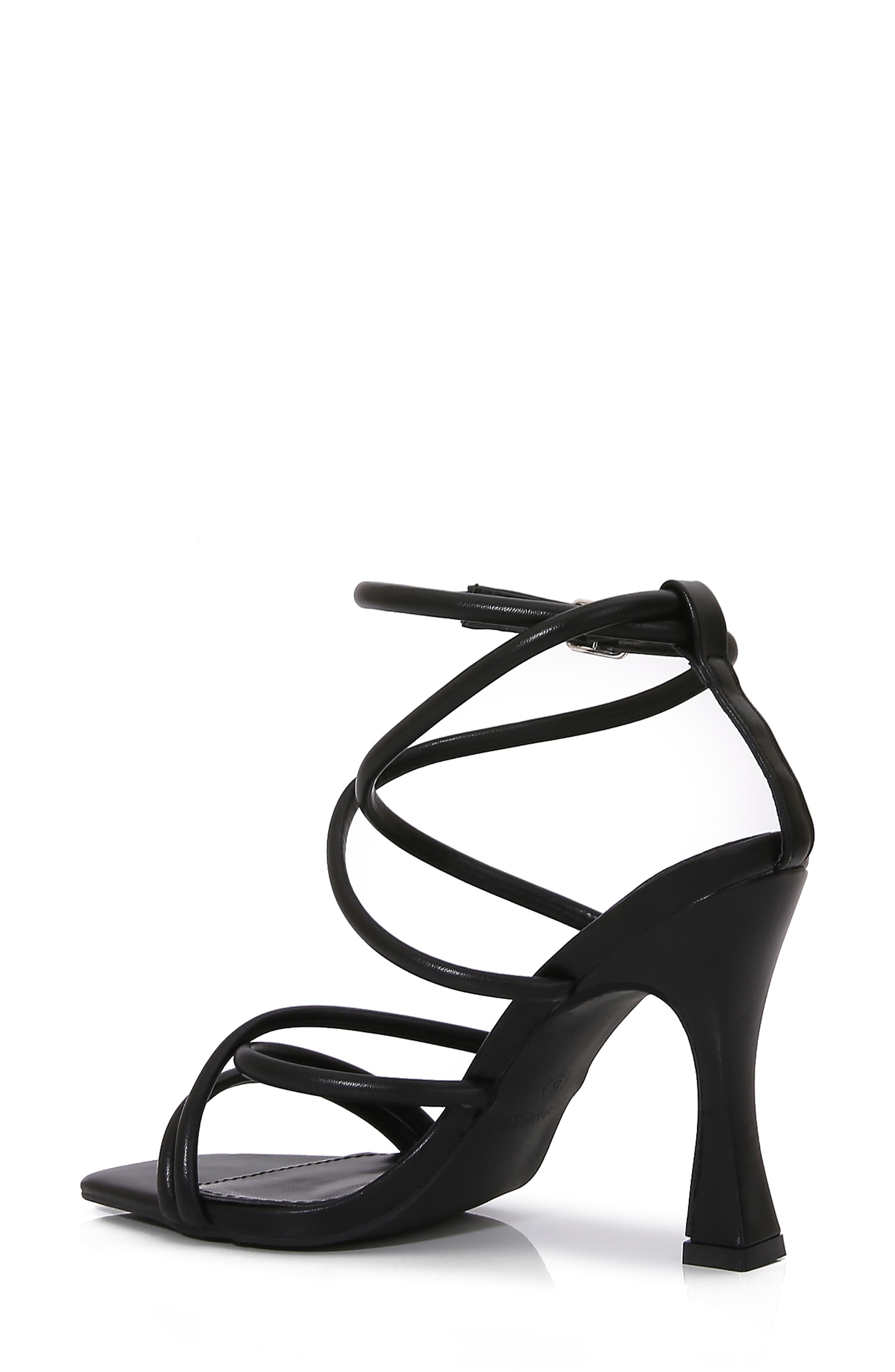 BERNESS Emile Ankle Wrap Stiletto Sandal, Alternate, color, Black