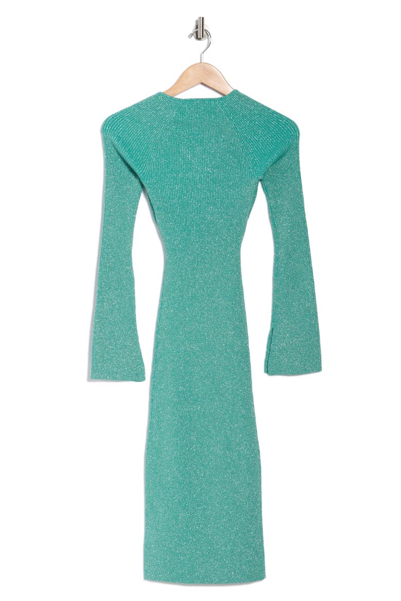Boa Long Sleeve Twisted Front Dress, Alternate, color, JADE