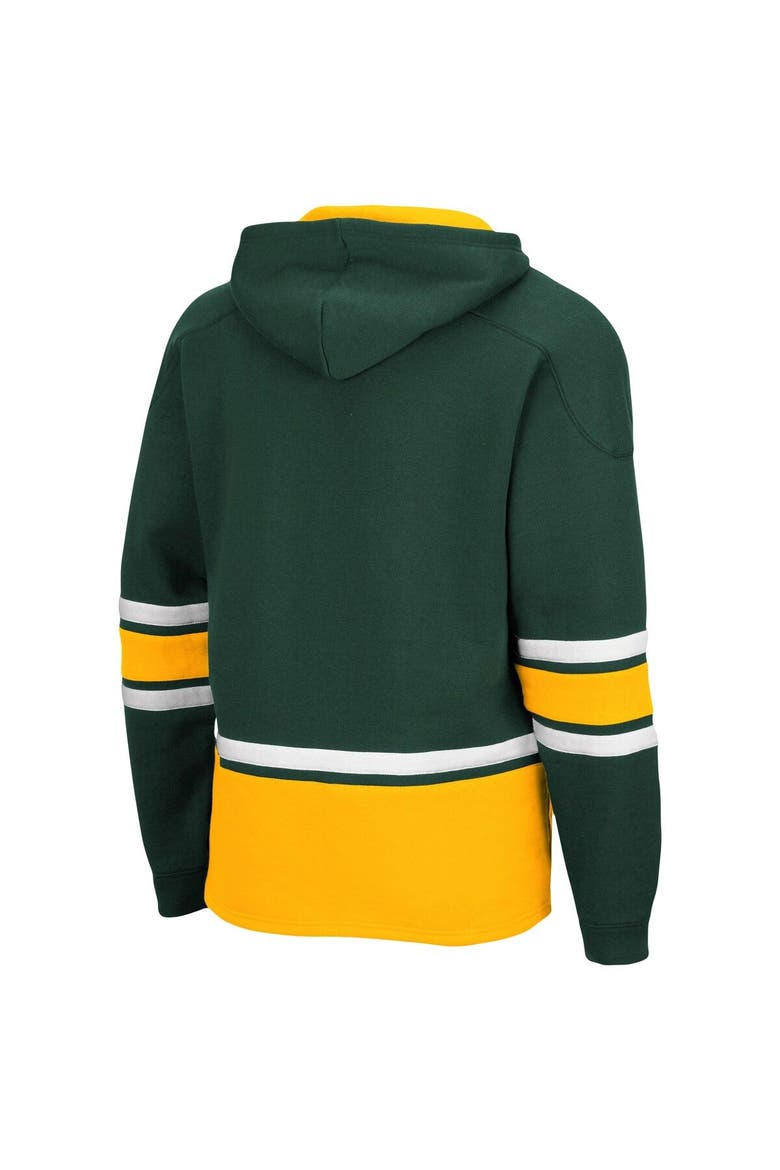 Men's Colosseum Green NDSU Bison Lace Up 3.0 Pullover Hoodie, Alternate, color, Green