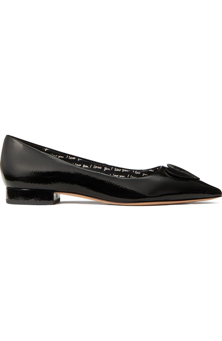 Kate Spade New York lover crinkle patent leather low pump, Alternate, color, Black