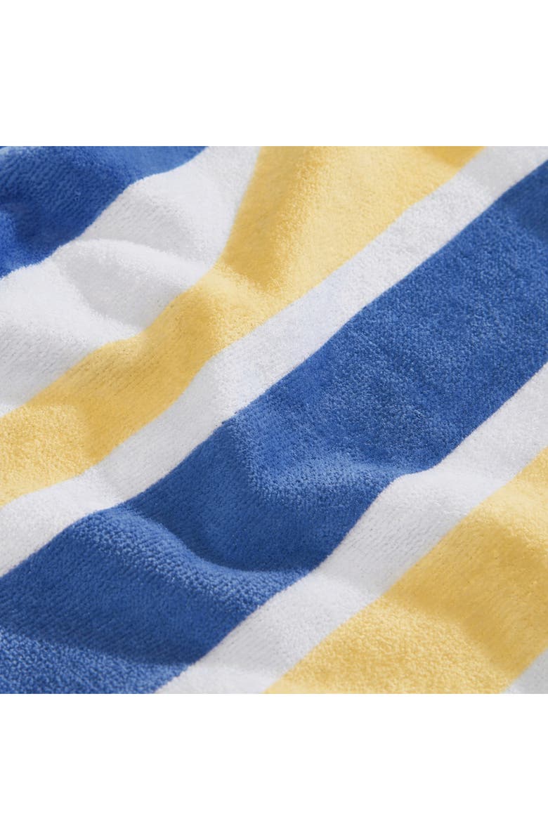 Calvin Klein Pop Color Stripe Beach Towel, Alternate, color, Blue/Yellow