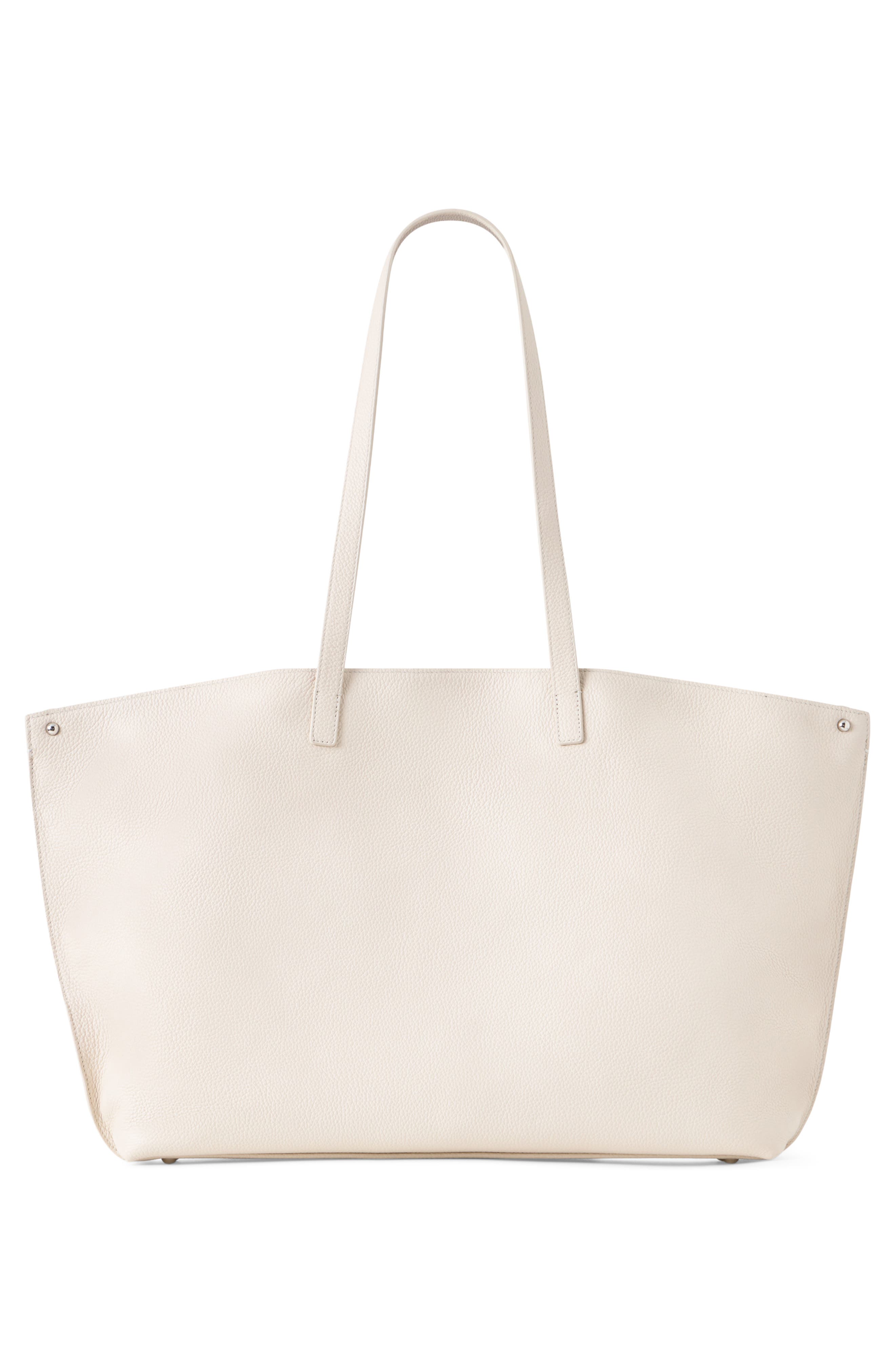 Akris Medium AI Calfskin Leather Tote, Alternate, color, Alabaster