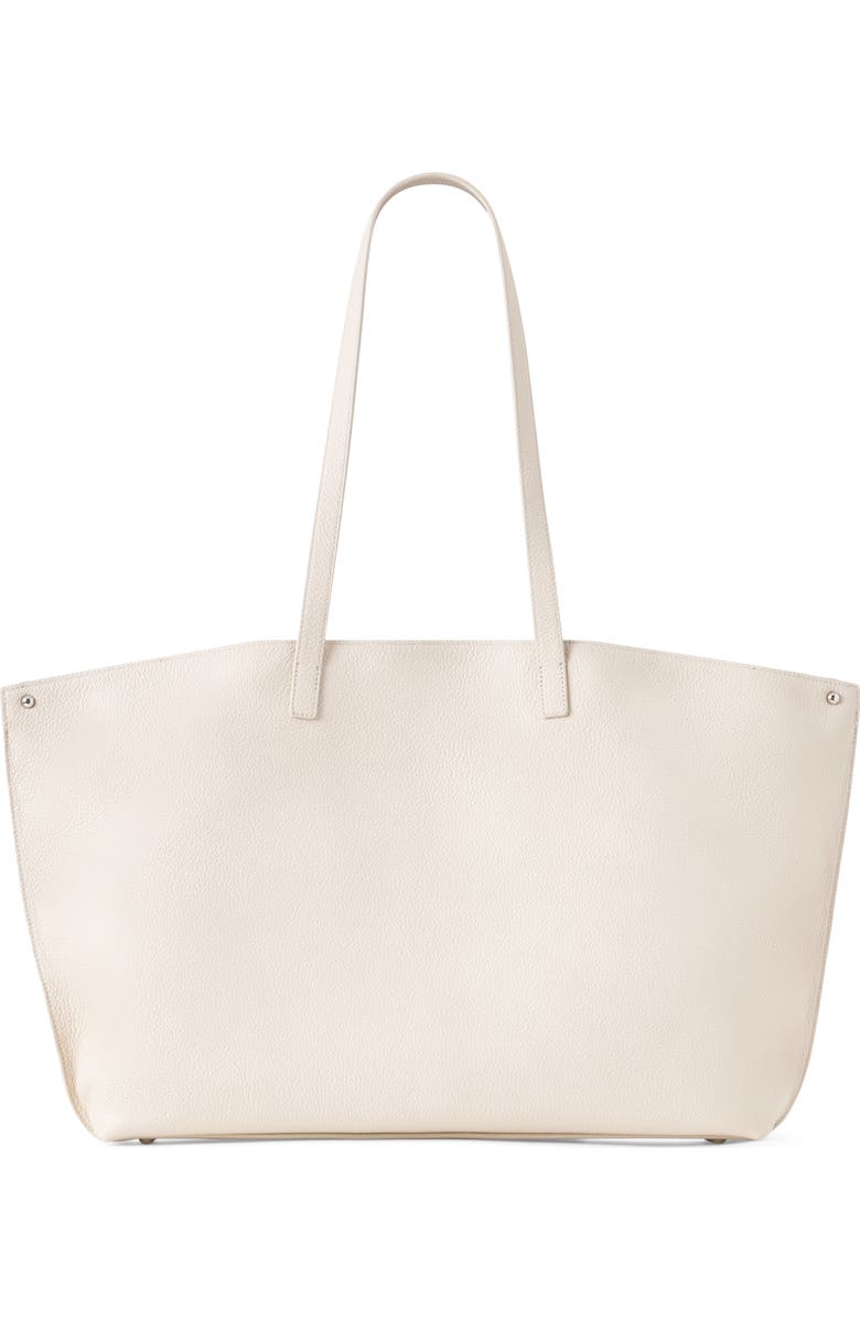 Akris Medium AI Calfskin Leather Tote, Alternate, color, Alabaster