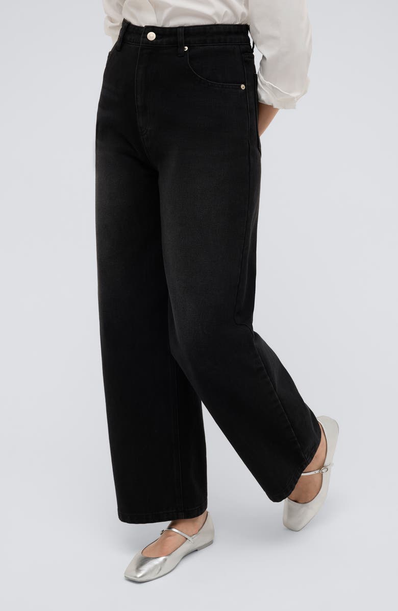 Kenneth Cole Barrel Leg Jeans, Alternate, color, 