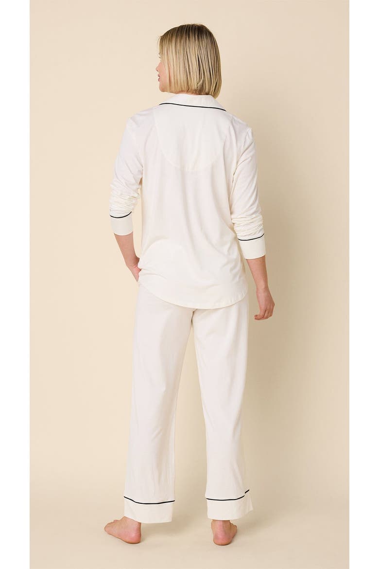 Pima Knit Pajama Set, Alternate, color, Ivory