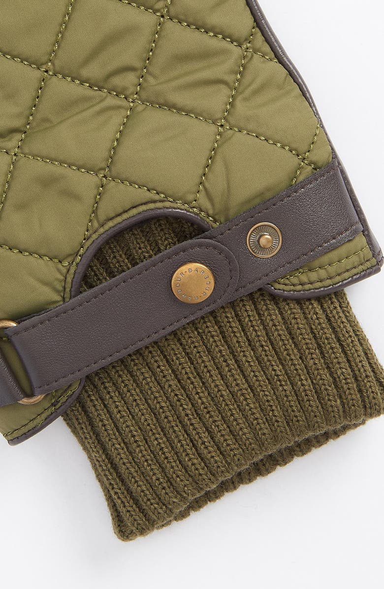 Barbour Singsby Quilted Waterproof Gloves, Alternate, color, 