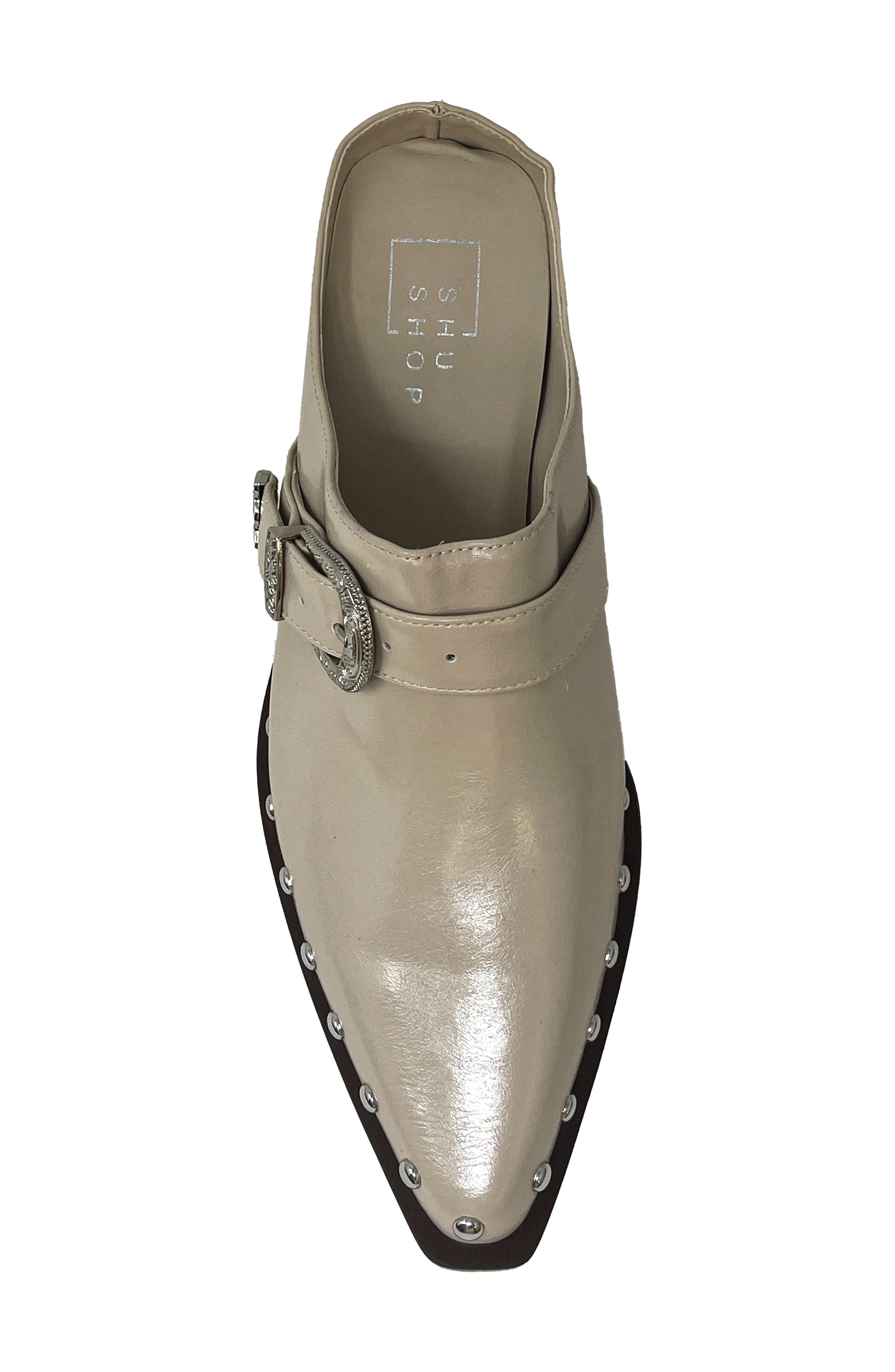 SHUSHOP Tessa Studded Mule, Alternate, color, Bone