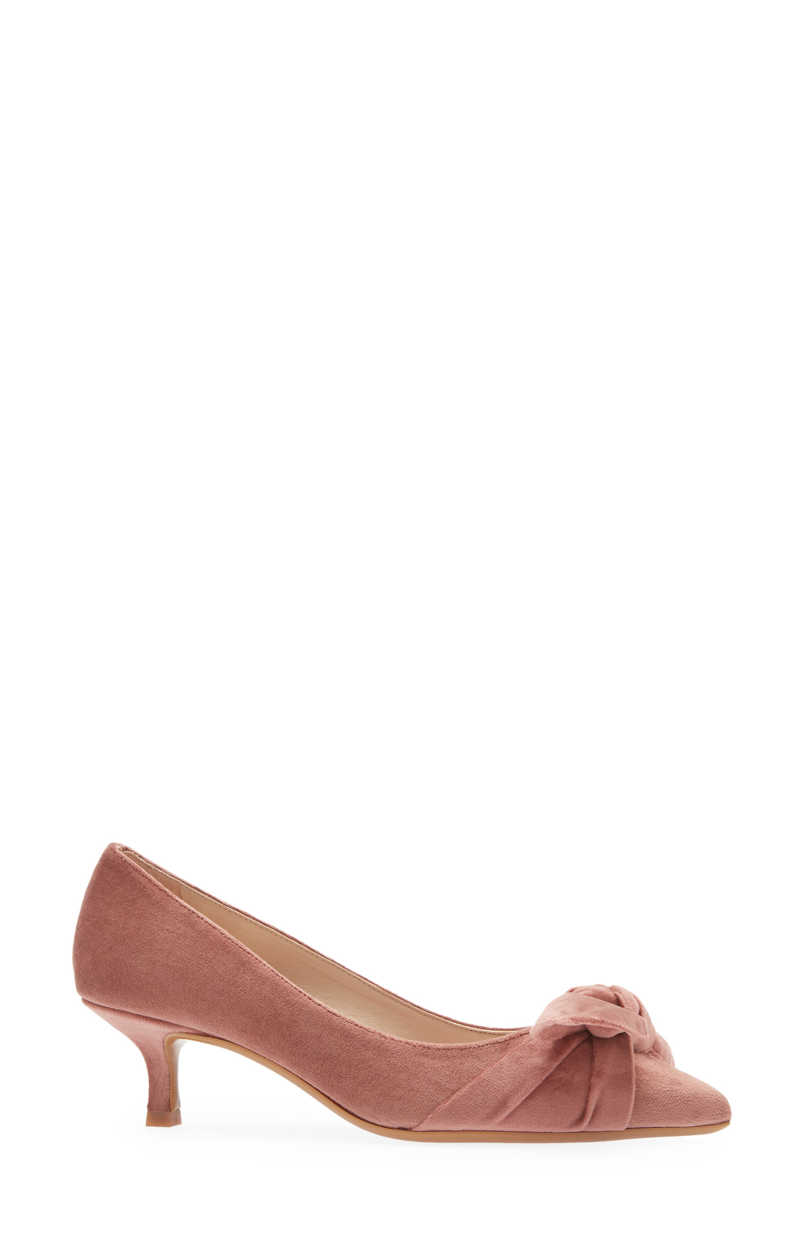 Ted Baker London Porline Bow Pointed Toe Velvet Pump, Alternate, color, 