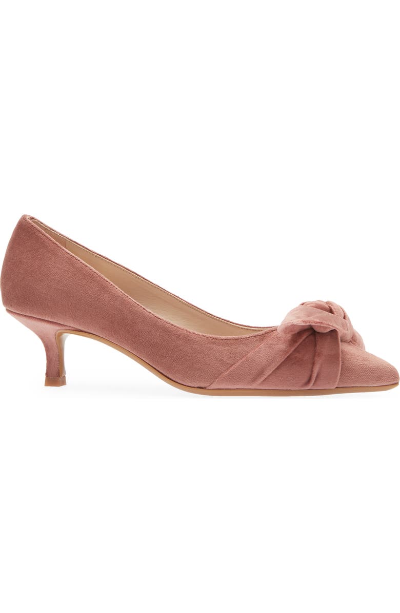 Ted Baker London Porline Bow Pointed Toe Velvet Pump, Alternate, color,