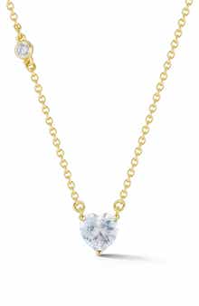 CHLOE AND MADISON Heart Cut Cubic Zirconia Pendant Necklace