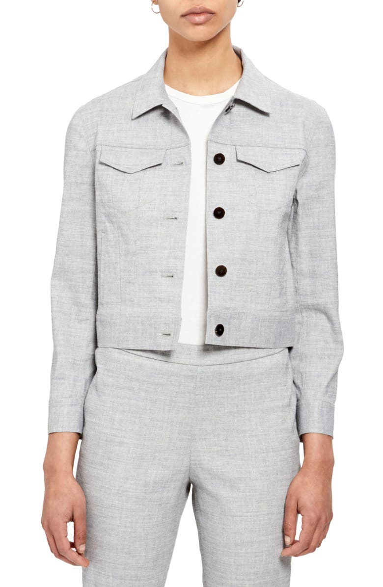 Theory Cropped Jacket, Main, color,