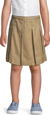 Lands' End School Uniform Girls Solid Box Pleat Skirt Top of Knee