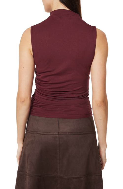 Habitual Ruched Sleeveless Top In Brown