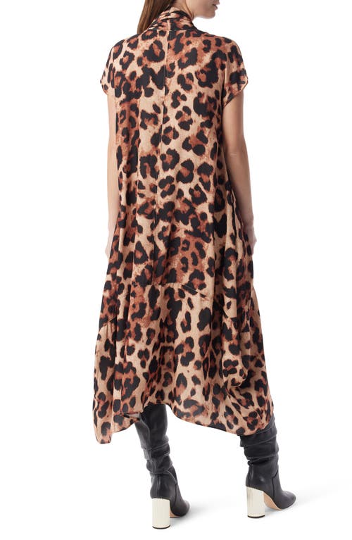 Do By Dee Ocleppo Jasmina Pussybow Tie Shift Dress In Animal Print