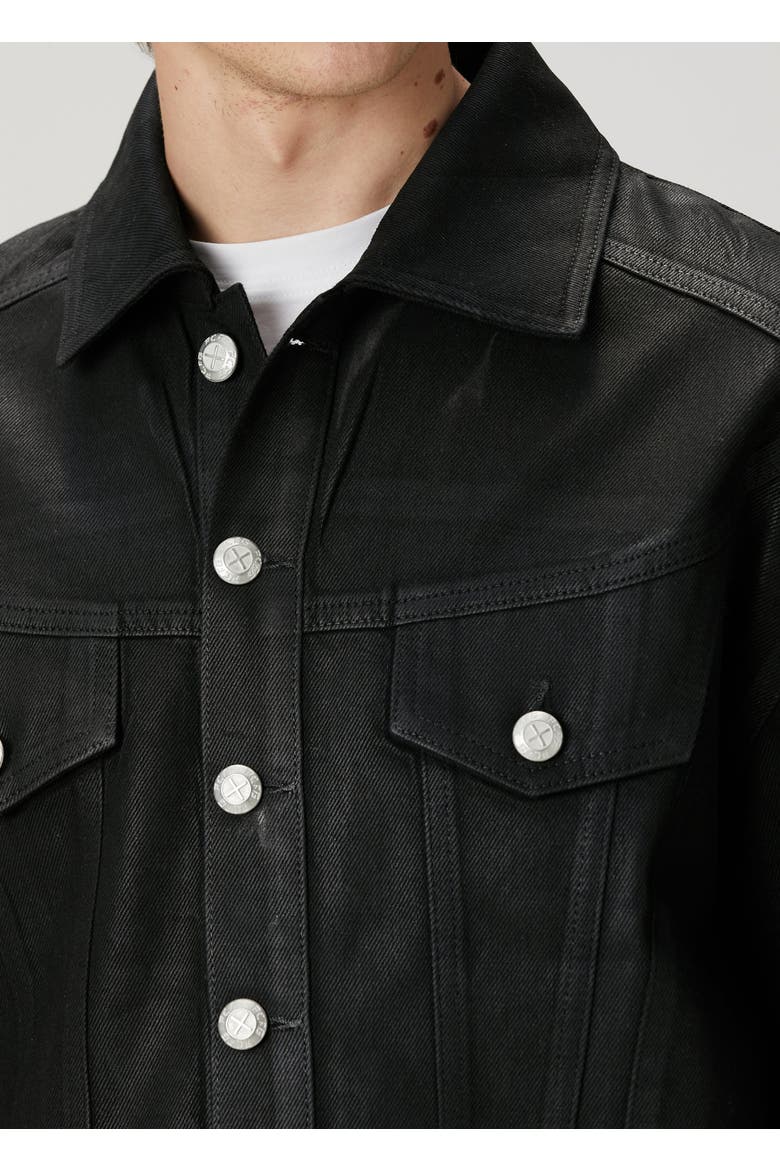 Faded Denim Jacket, Alternate, color, BLACK