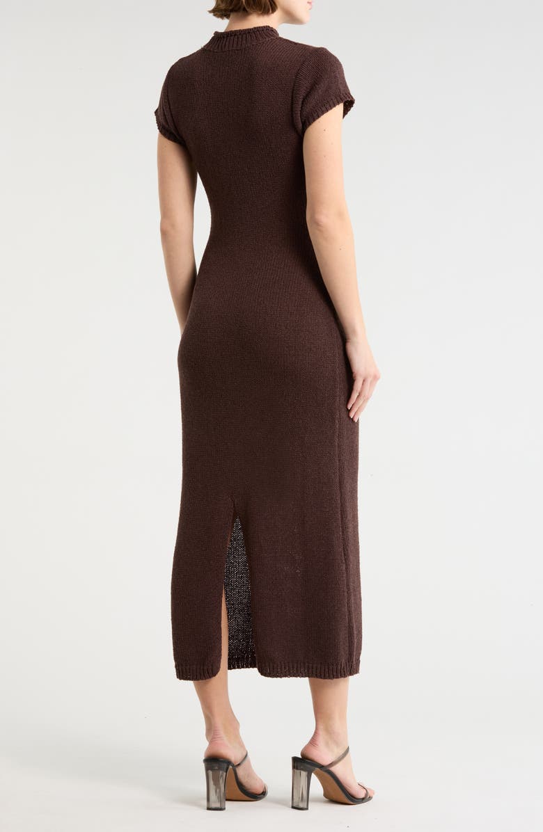 LE LIS Roll Neck Sweater Dress, Alternate, color, Brown