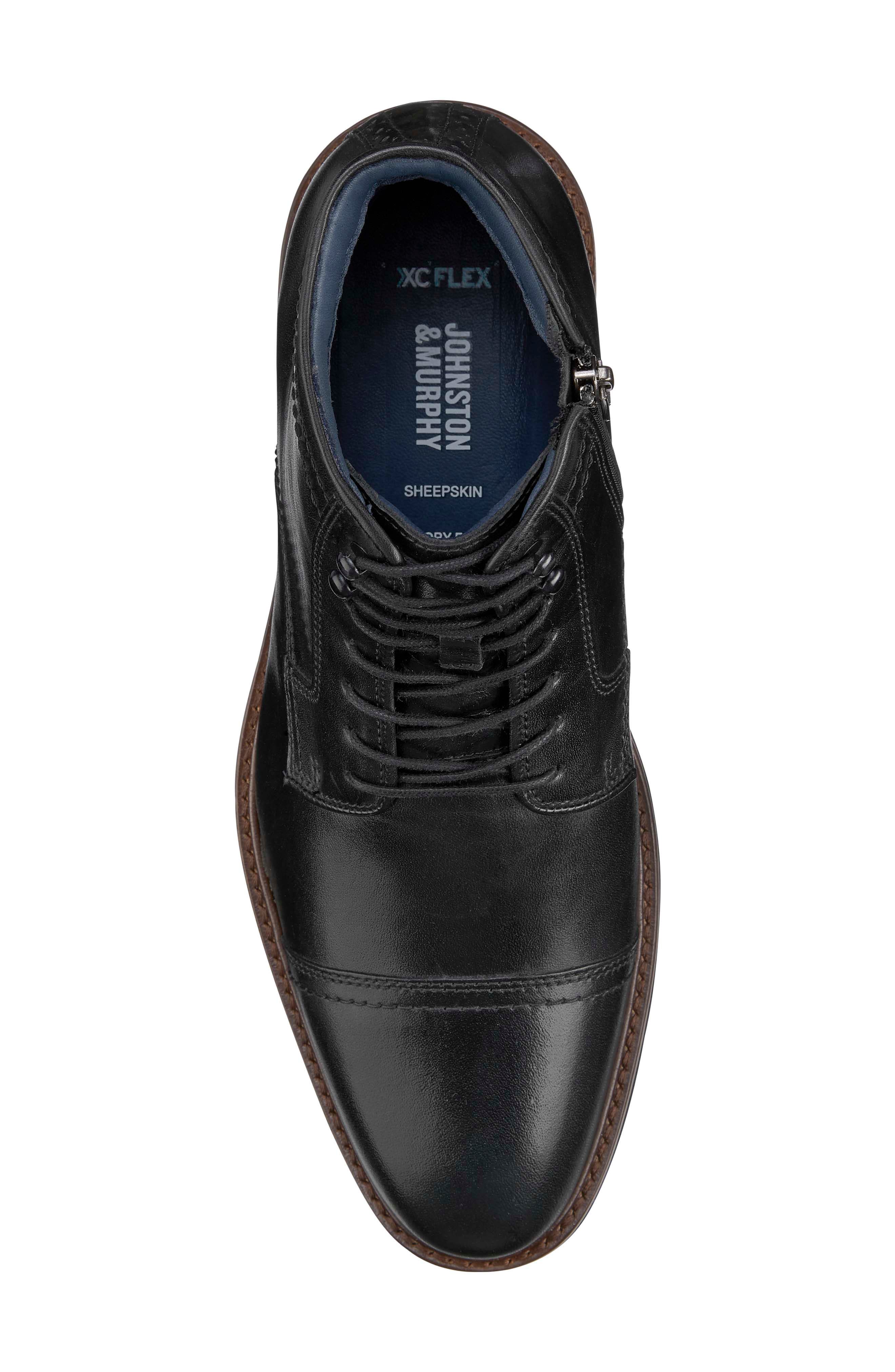 Johnston & Murphy Raleigh XC Flex Cap Toe Boot, Alternate, color, Black