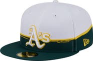 New Era Men's New Era  Green/White Athletics Paint Stroke 59FIFTY Fitted Hat