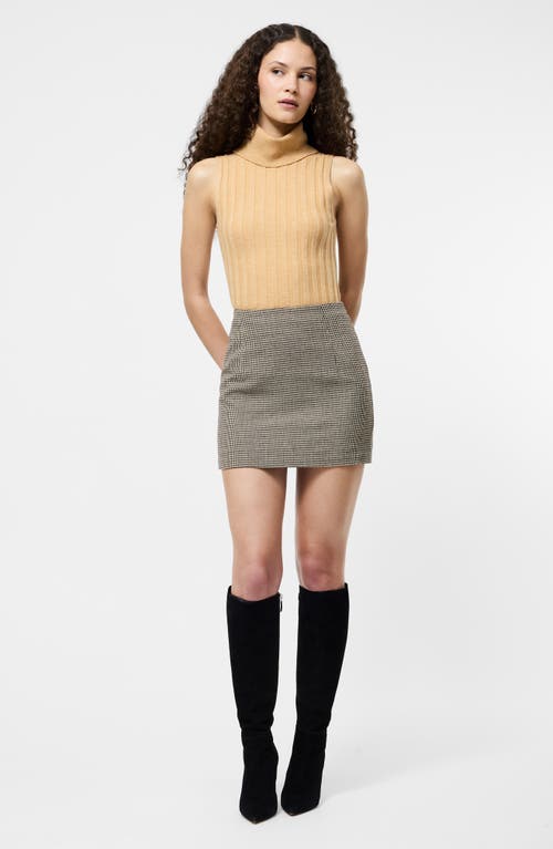 French Connection Padma Fine Knit Turtleneck Tank Top In Neutral