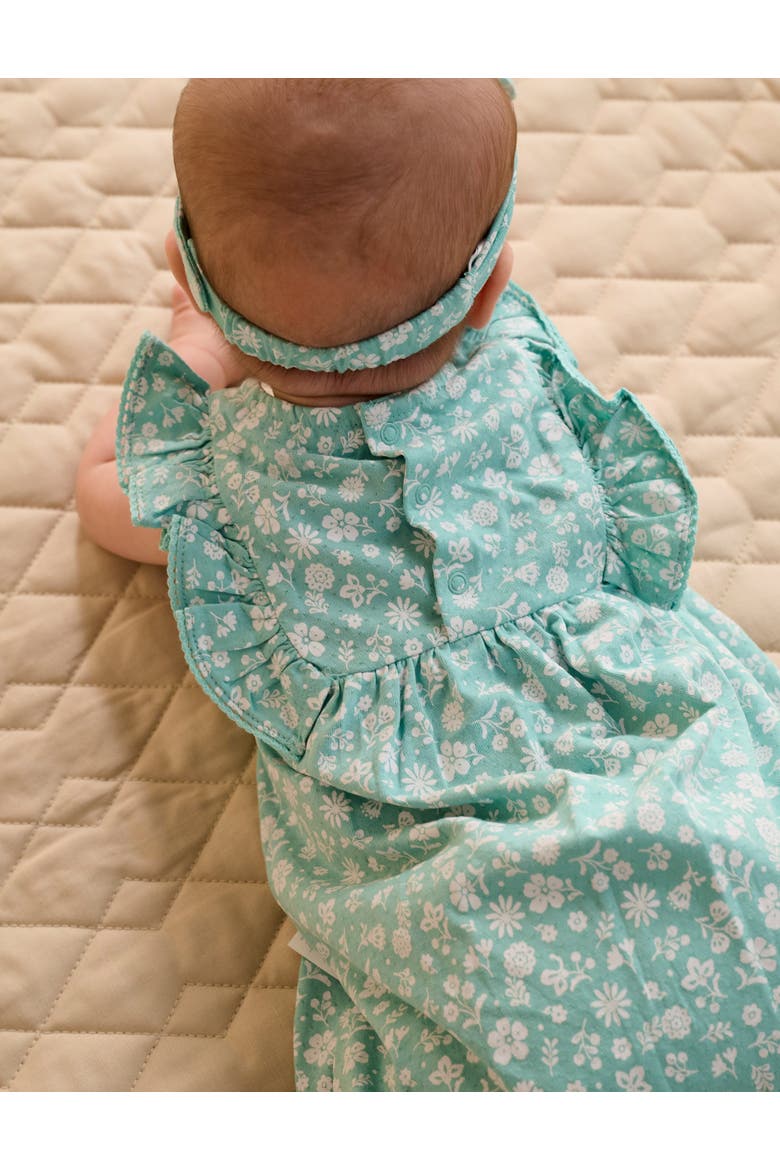 Ruffle Shortie Romper & Headband Set, Alternate, color, Silhouette Print