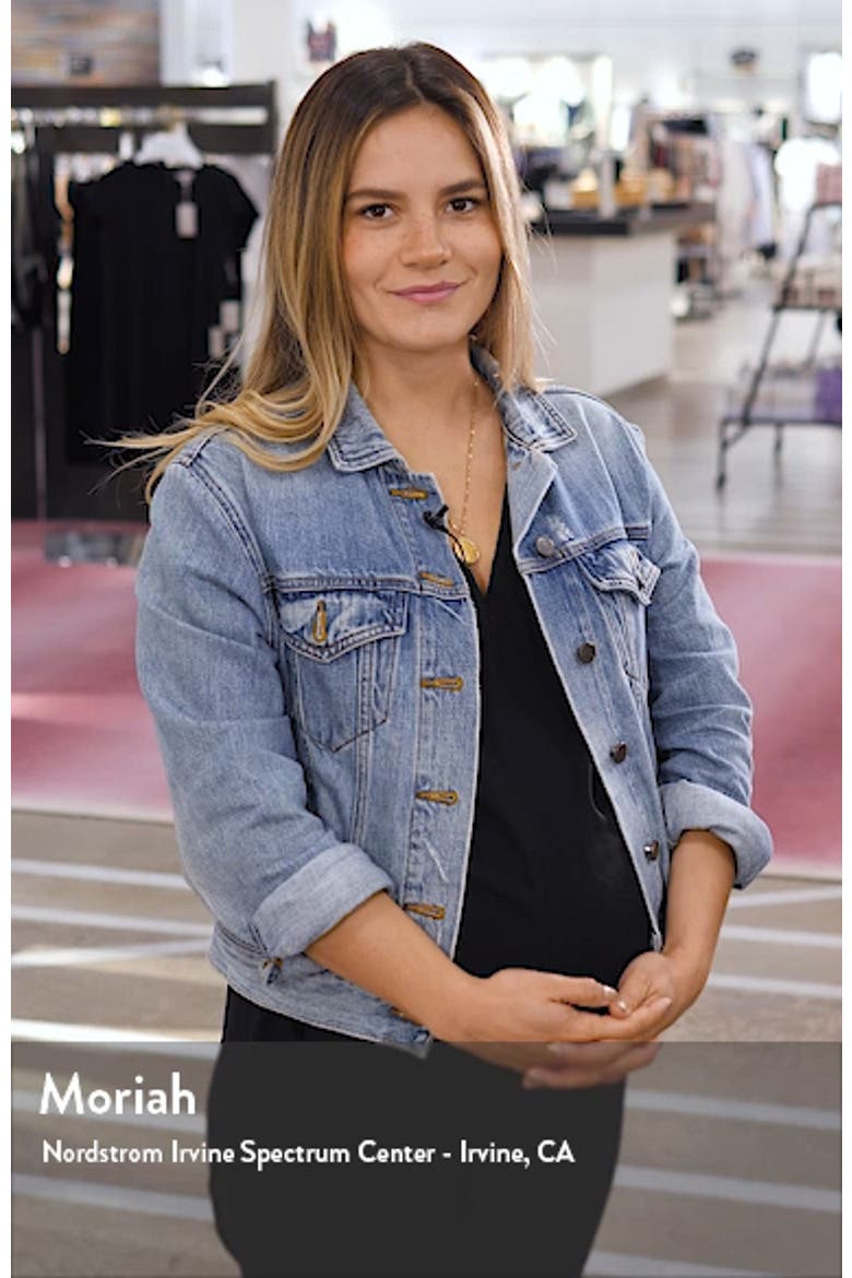 Velvet Bomber Jacket with Faux Leather Sleeves video