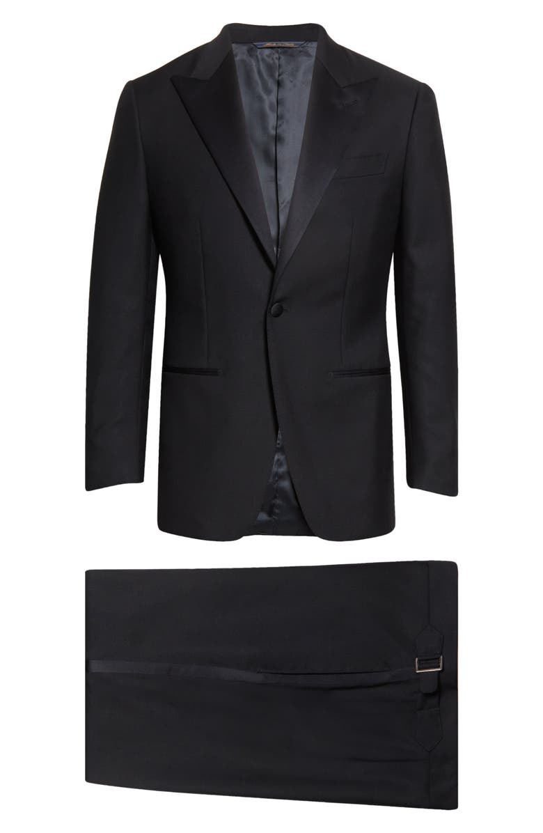 Thom Sweeney Peaked Lapel Dinner Jacket, Alternate, color, Midnight Navy