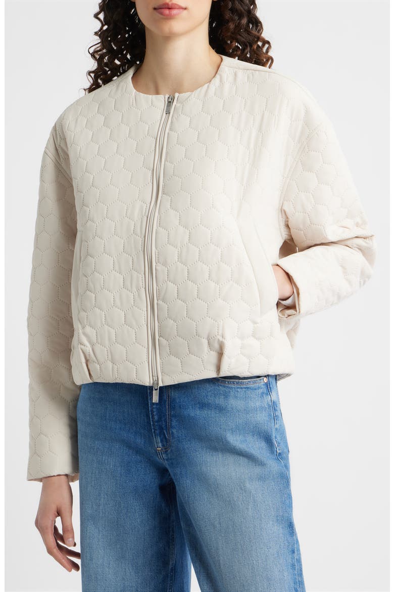 Honeycomb Quilted Bomber Jacket, Alternate, color, KIT