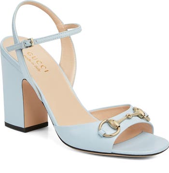 [GUCCI]★Horsebit Flatform Sandal Blue Rubber size 37 - Gucci Horsebit Blue rubber platform slingback