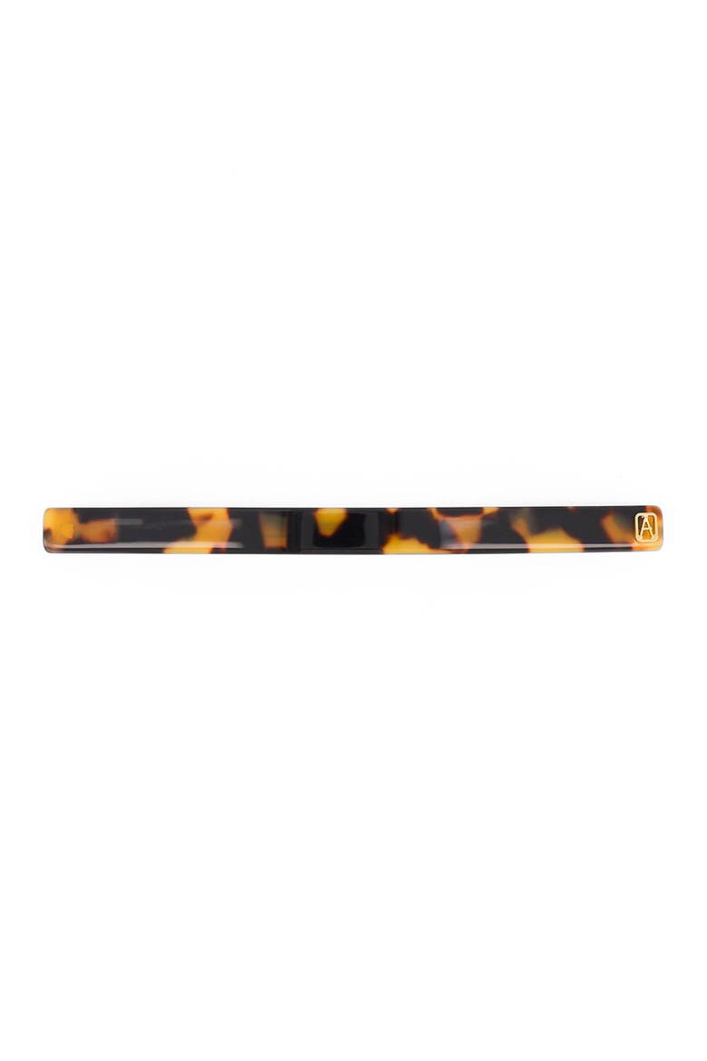 Tuileries Fin Acetate Barette, Alternate, color, Tan Tortoiseshell