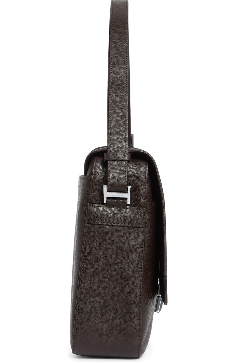 Longchamp Le Foulonné Flap Shoulder Strap Briefcase, Alternate, color, Mocha