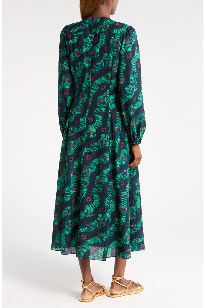 Amina Long Sleeves Cotton Blend Cover-Up Dress, Alternate, color, OASIS
