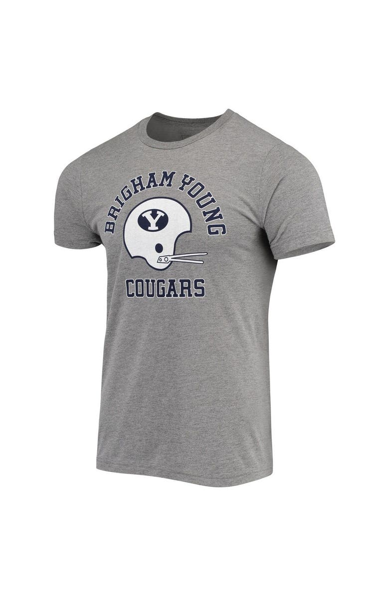 HOMEFIELD Men's Homefield Gray BYU Cougars Vintage Football T-Shirt, Alternate, color,