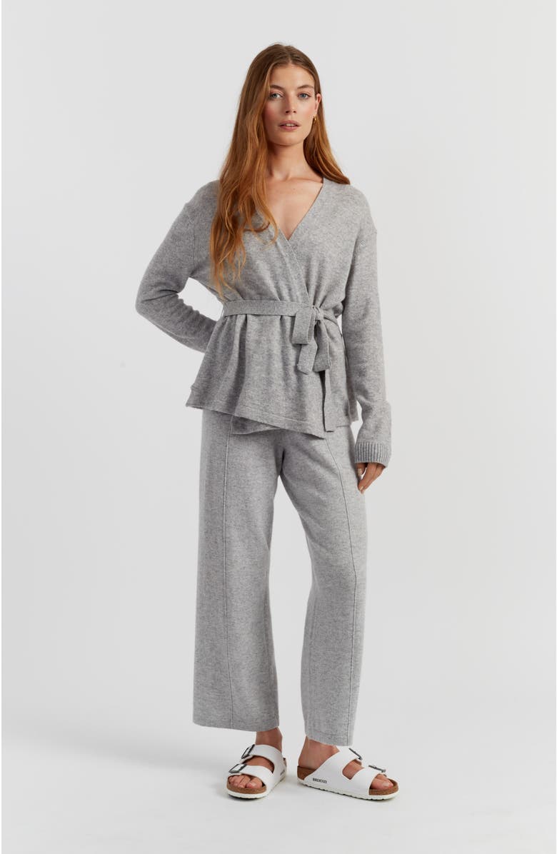 Chinti & Parker Lightweight Wool-Cashmere Wrap Cardigan, Main, color, Light Grey