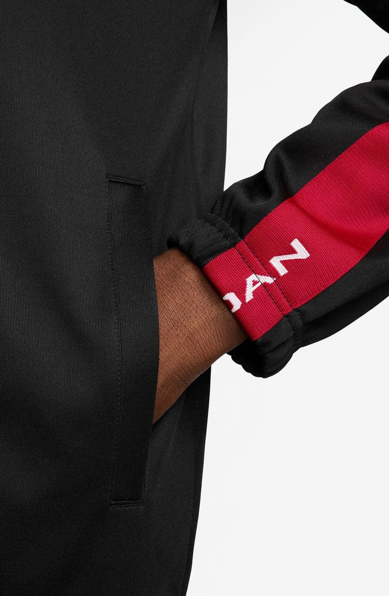 Jordan Essentials Track Jacket, Alternate, color, Black/ Gym Red/ White