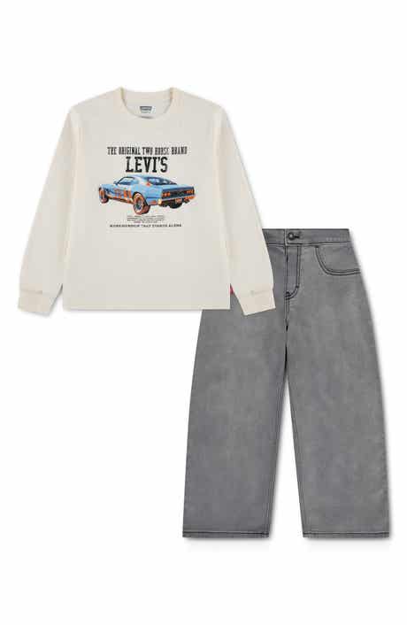 Kids' Car Graphic Tee & Baggy Jeans Set