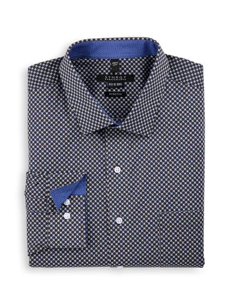 Big 
Tall Star Patterned Performance Dress Shirt