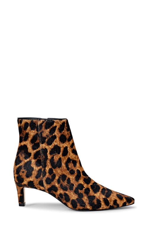 L'agence Lilly Iii Genuine Calf Hair Pointed Toe Bootie In Animal Print