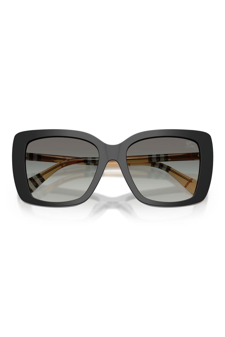 54mm Square Sunglasses, Alternate, color, BLACK / GREY GRADIENT