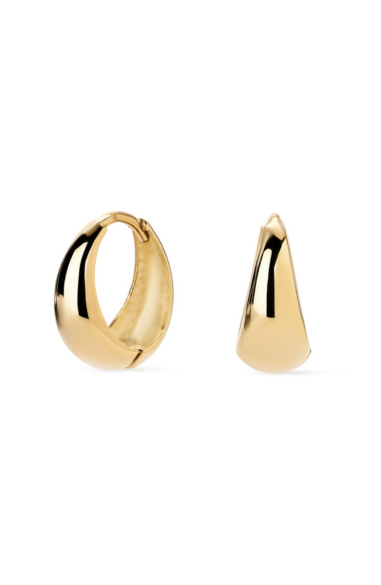 Ana Luisa Solid Yellow Gold - Tapered Mini Huggie Hoops, Main, color, Gold