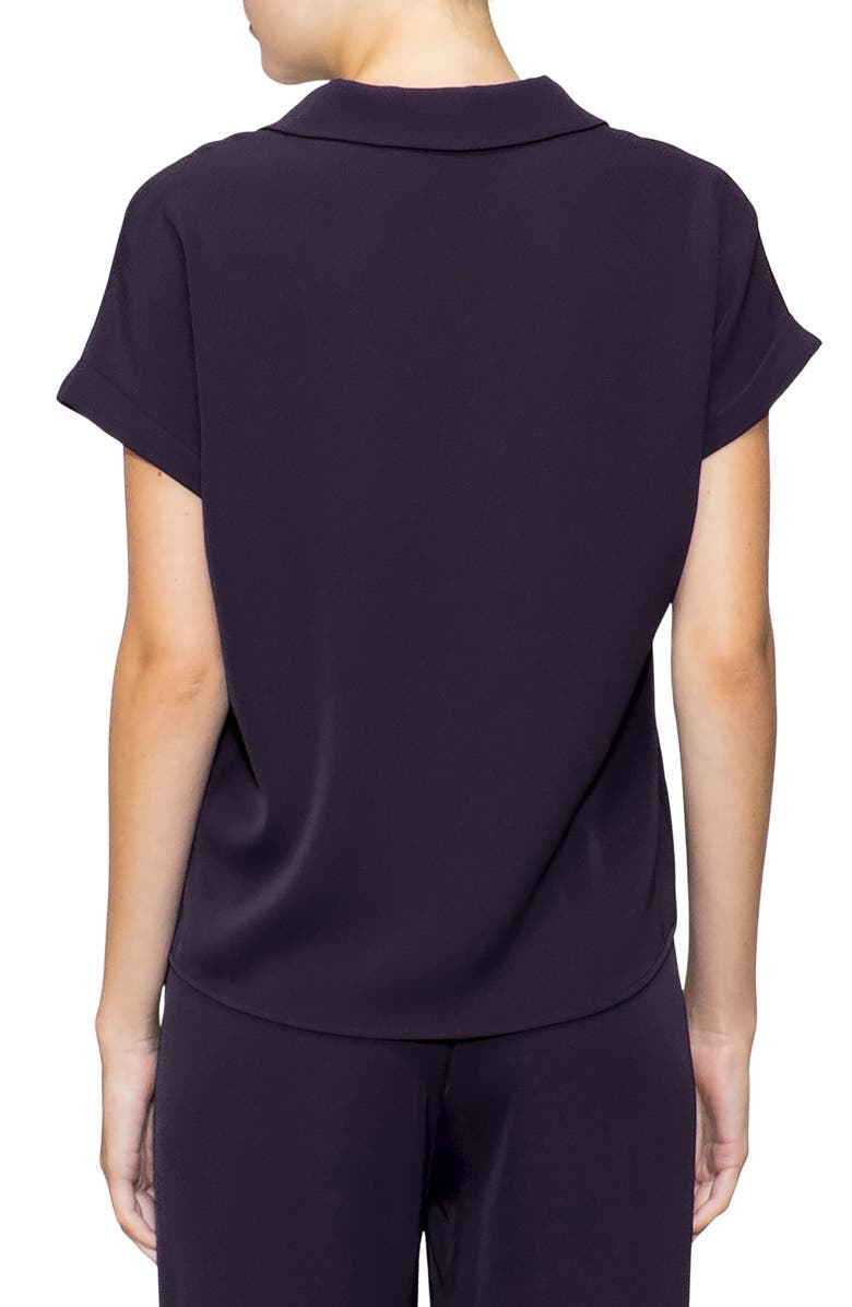 MELLODAY Collared Top, Alternate, color, Plum Perfect