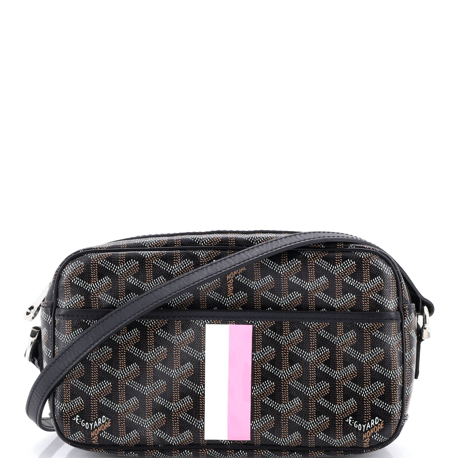 Pre-Owned Goyard Cap Vert Bag Printed Coated Canvas, Main, color, Black