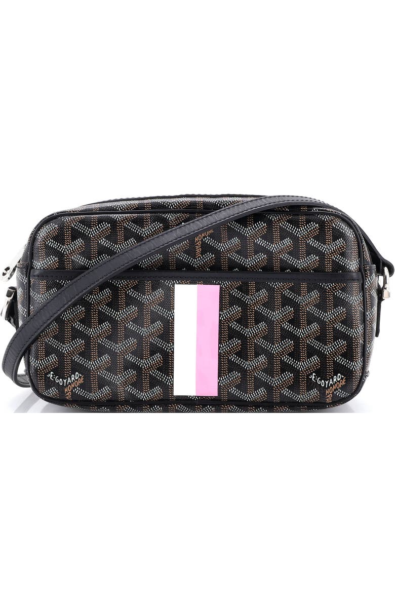 Pre-Owned Goyard Cap Vert Bag Printed Coated Canvas, Main, color, Black