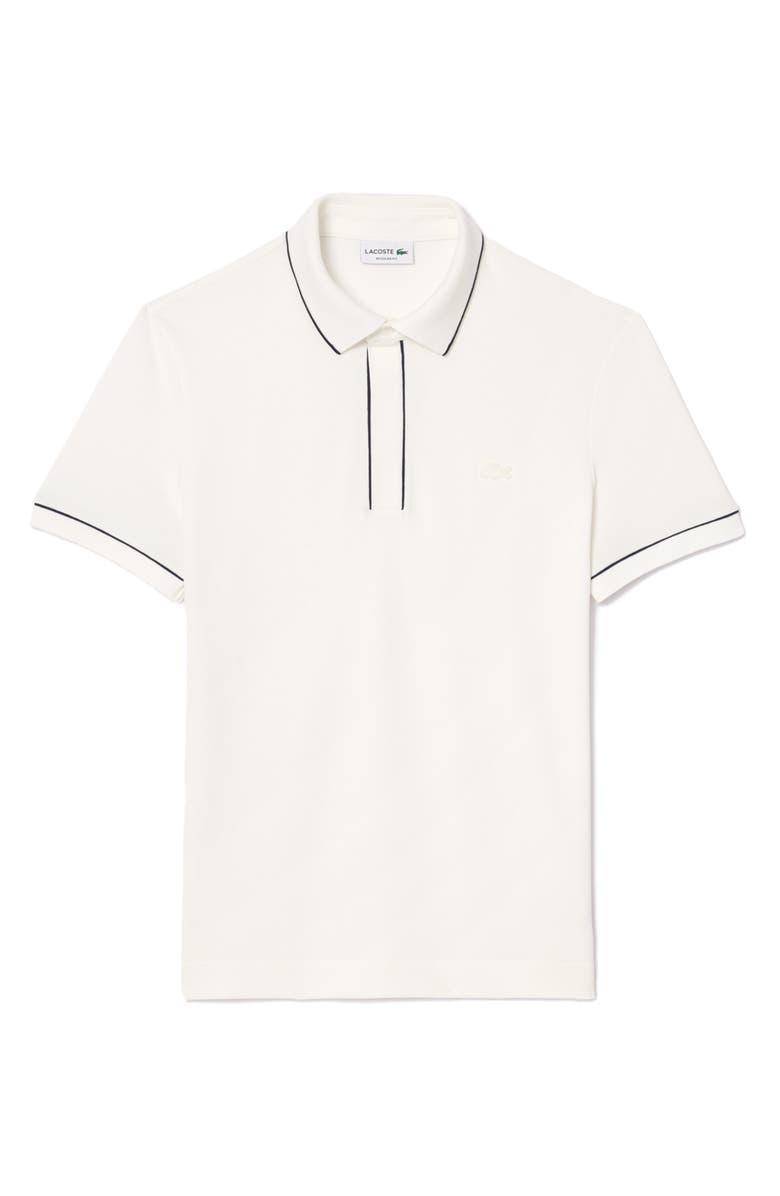 Lacoste Regular Fit Tipped Piqué Polo, Alternate, color, Flour